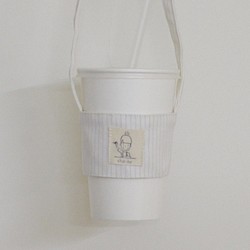 環保飲料提袋/杯套-線條 第1張的照片
