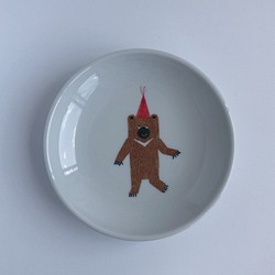 クマさん　５寸皿（子供用食器） 1枚目の画像