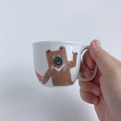 クマさん　ミニマグカップ（子供用食器） 1枚目の画像
