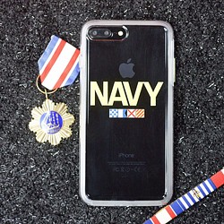 深色iPhone X / iPhone 8 plus 戰艦世界『Navy海軍手機殼』超耐摔浮雕手機殼 I AM I 第1張的照片