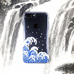 iPhone X / iPhone 8/8プラス超耐久リリーフ電話ケース特殊な「浮世絵の波」のシリーズIはI AM 1枚目の画像