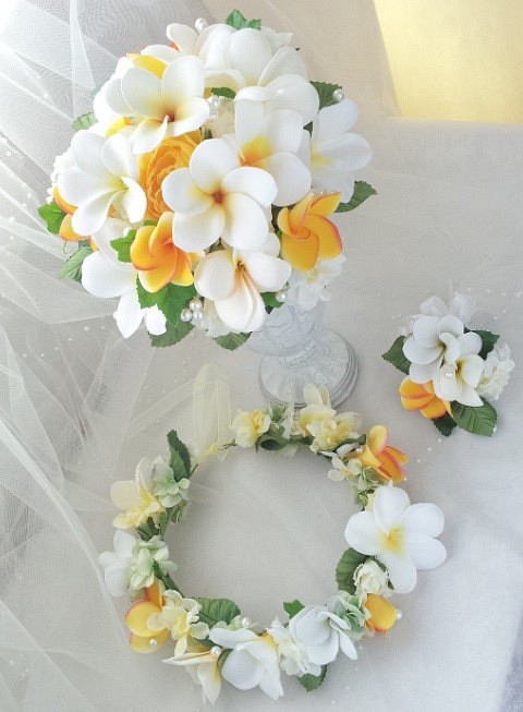 花かんむり花冠ヘッドドレスブルーホワイトBu001海外挙式結婚式ニ次会前撮り H_0074