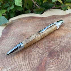 木製ボールペン（ゼブラウッド）パトリオット（金具選択：ゴールドor 