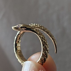 【オーダー制作専用】Snake　Ring　～GRIM Works～　/真鍮製（Brass） 1枚目の画像