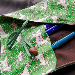 【暑假HOT】weimom's微芒布創：瘋瘋的山羊 - 筆袋、筷套、環保餐具袋、布捲● 台灣製造-手作良品 第1張的照片