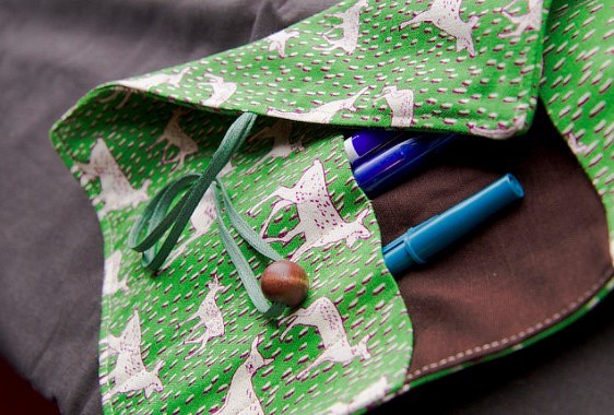 【暑假HOT】weimom's微芒布創：瘋瘋的山羊 - 筆袋、筷套、環保餐具袋、布捲● 台灣製造-手作良品 第1張的照片