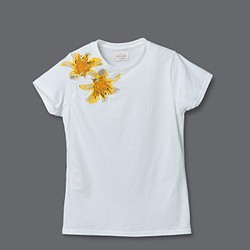 Lily Flower Embroidered Fashion Top 金針花刺繡上衣 第1張的照片