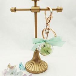 [花予小塢]永生繡球花燙金鑰匙圈.畢業禮物.婚禮小物.伴娘禮物 第1張的照片