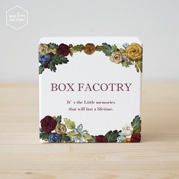 1箱180円【24color】名入れデザインBOX〜stitch calm flower〜 [b18003] 1枚目の画像