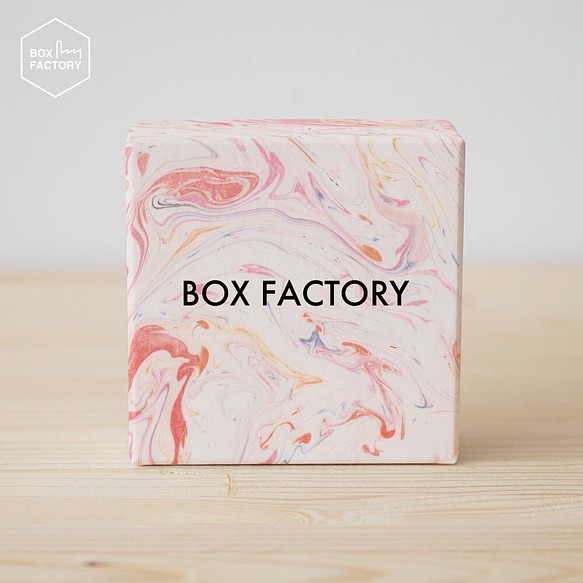 1箱180円【24color】名入れデザインBOX〜pink marble〜 [b18029] 1枚目の画像