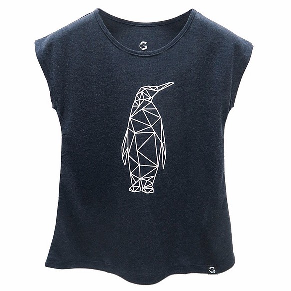 é Grato 天絲咖啡紗纖維 吸濕排汗短袖T恤 (海洋世界-企鵝) 女童款 共兩色 第1張的照片