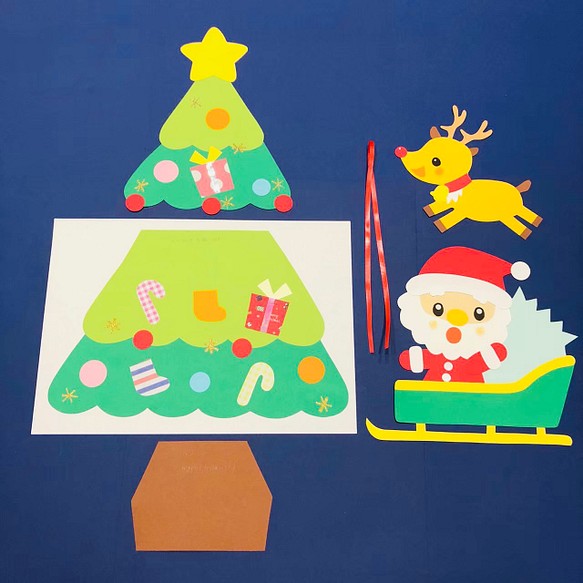 壁面飾り 画用紙 壁面 クリスマス 大人気新作 サンタ