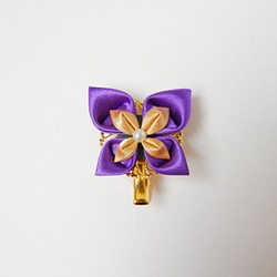 紫金蝶の髪飾り 1枚目の画像