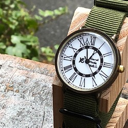 ◆真鍮製　クォーツ式手作り腕時計◆ LBQ-3012-RN 1枚目の画像