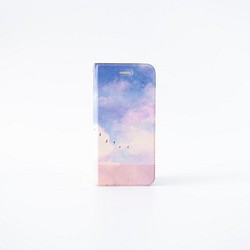 帶粉紅雲湖的筆記本型智能手機殼｜iPhone / Android 第1張的照片