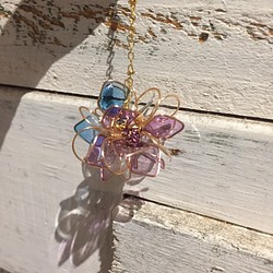 紫陽花繡球花球垂墜耳環新色⭐︎耳環/耳針/樹脂(一對) 第1張的照片