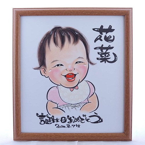 色紙size 赤ちゃん似顔絵 幼児似顔絵 名前入り 似顔絵 誕生日お祝い 記念日アイテムプリント用にもオススメ イラスト 似顔絵namico 通販 Creema クリーマ ハンドメイド 手作り クラフト作品の販売サイト