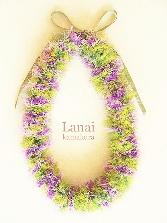 Crochet Lei  orchid&maile(完成品） 1枚目の画像