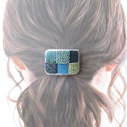 sold/Hair accessory　ビーズ刺繍　（K0799) 1枚目の画像
