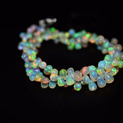 18pcs /Natural Opal rain Drop Beads / 天然オパール雨滴ビーズ 1枚目の画像