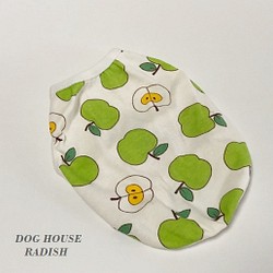 タンクトップ りんご柄 青リンゴ Dog 犬服 ドッグウェア 春秋 林檎 ペット服 アクセサリー Dog House Radish 通販 Creema クリーマ ハンドメイド 手作り クラフト作品の販売サイト