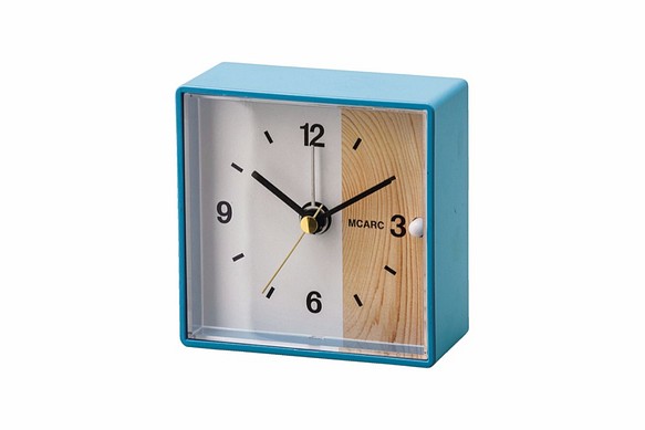 Rittele- 極簡方形造型鬧鐘(藍) 第1張的照片