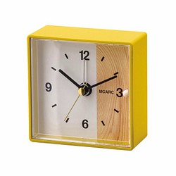 Rittele- 極簡方形造型鬧鐘(黃) 第1張的照片
