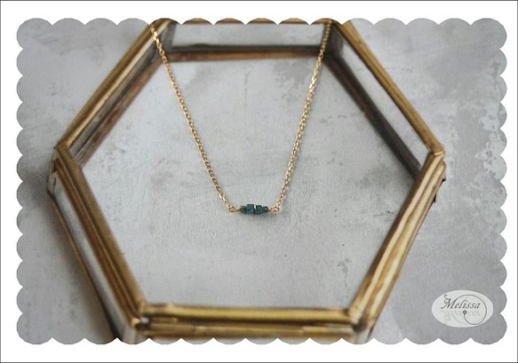 ブルーダイヤモンドの18金ネックレス - ネックレス・ペンダント