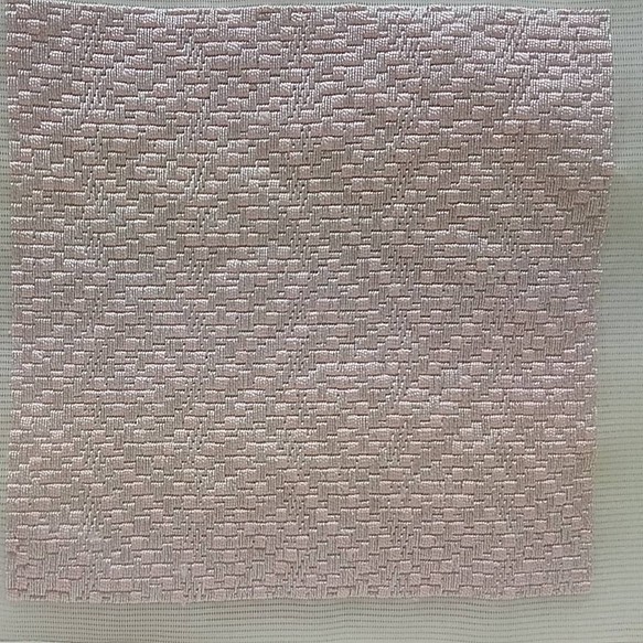 【オーダー用絽ざし】淡いピンク・沙綾型に流れ文様１５センチ角 1枚目の画像