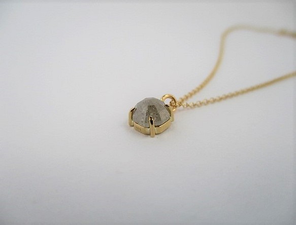 natural diamond K18&K10/necklace（gray） 第1張的照片