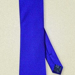つづれ織りネクタイ　ブルー 1枚目の画像