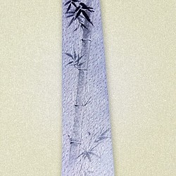 西陣織ネクタイ　手描き　『竹』墨絵　受注作品 1枚目の画像
