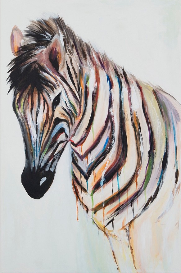 Zebra, Acrylic on canvas 1枚目の画像