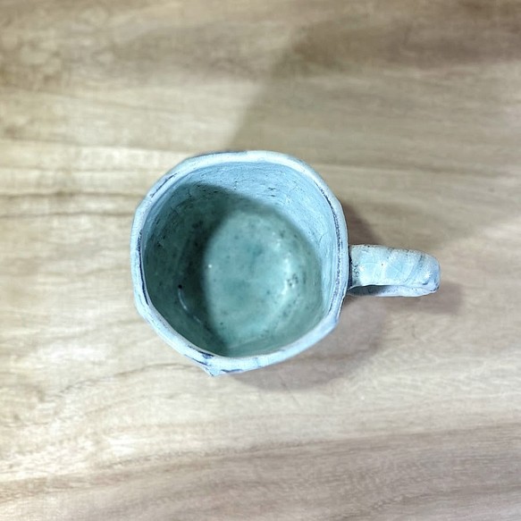 マグカップ(大) 粉引きビードロ釉ロックマグカップ - 2