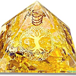 オルゴナイト 天然石 ピラミッド型 チャクラ 電磁波防止 7色xレイヤー 