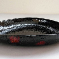 [皿・盆] 　変わった形の皿　　乾漆深皿 1枚目の画像