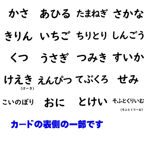 ものの名前カード ひらがなを読む練習に おもちゃ 人形 ｃ ｔ数とことばの教材の手作り工房 通販 Creema クリーマ ハンドメイド 手作り クラフト作品の販売サイト