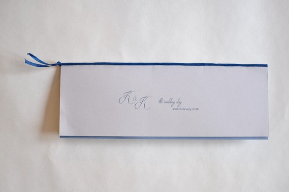 結婚式席次表（3セット）：紺糸・ブックタイプ 1枚目の画像