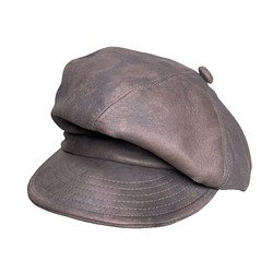 【三角帽】灰色皮革漂白大casquette 第1張的照片