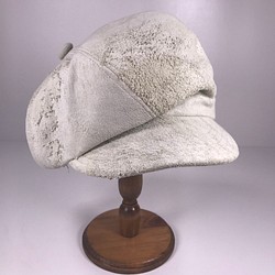 【三角帽】白色皮革卷式 第1張的照片