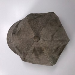 [三角形帽子]條紋皮革大球拍（保留品） 第1張的照片