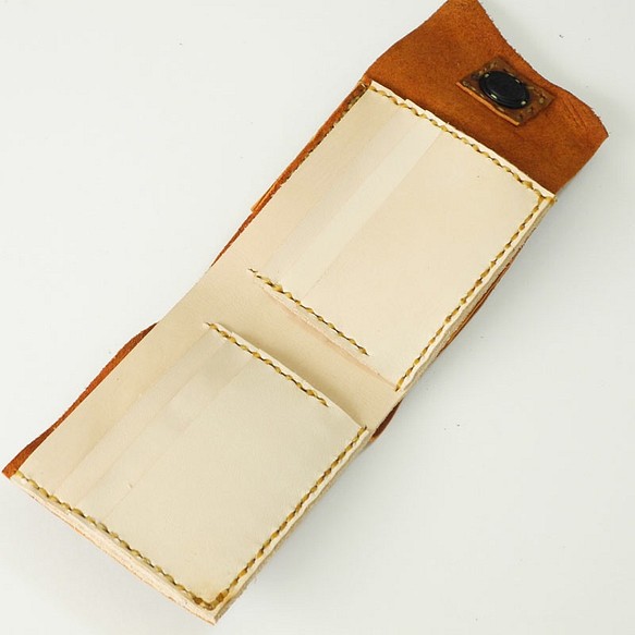 slowH」レザーウォレット『Half Wallet』CAMEL〈スロウエイチ、本革