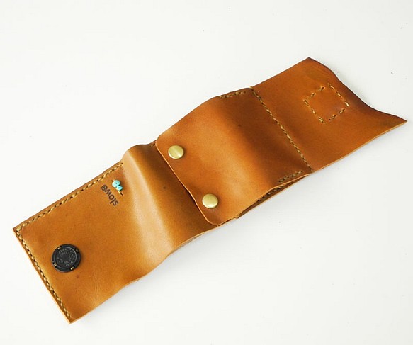 slowH」レザーウォレット『Half Wallet』CAMEL〈スロウエイチ、本革