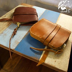 slowH」レザーウォレット『Imperfect』CAMEL〈スロウエイチ、手縫いの