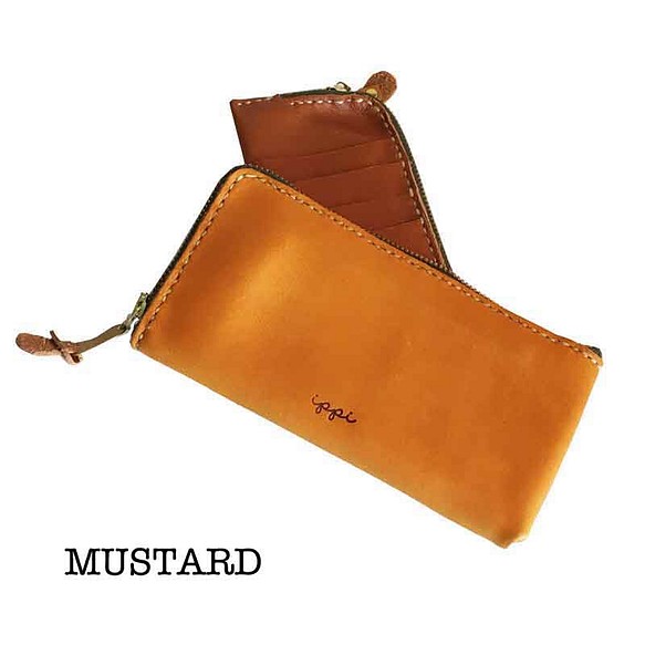 ippi」『Missile』MUSTARD〈ロングウォレット、財布、本革、ナチュラル