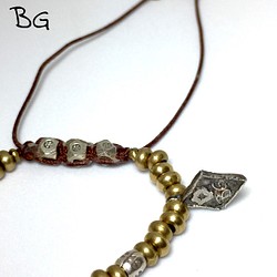 【BG】Silver & Brass bracelet 〈BG17B0008〉ブレスレット 1枚目の画像