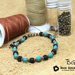 【BG】Natural stone bracelet 〈BG17B0021〉メンズブレスレット 1枚目の画像