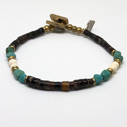 【BG】Natural stone & Shell bracelet〈BG20B0003〉ブレスレット 1枚目の画像