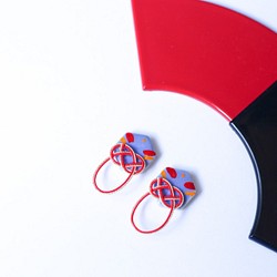 京都傳統工藝水引×美濃瓦協作耳環007（耳環） 第1張的照片