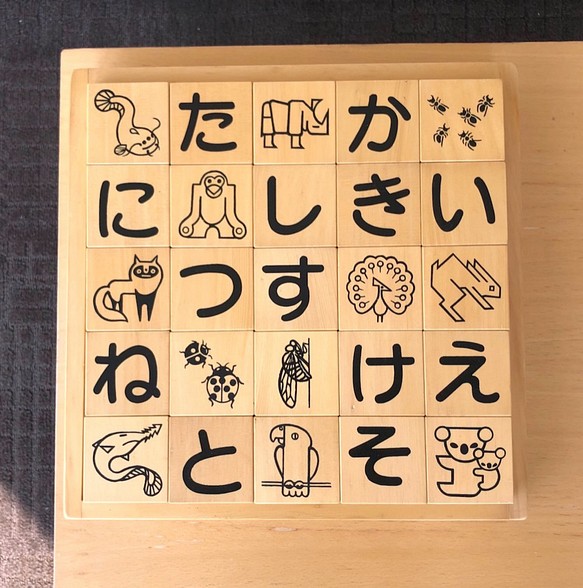 どうぶついろはつみき（青森ヒバ材）使用感の少ない中古リペア品 15400